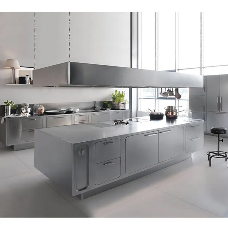 Cocina modular de acero inoxidable de lujo personalizada para exteriores