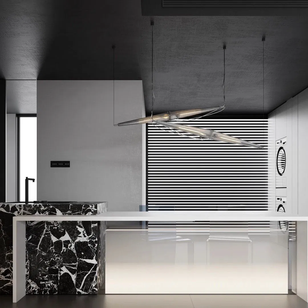 Gabinetes de melamina premium con lavabo integrado para villas