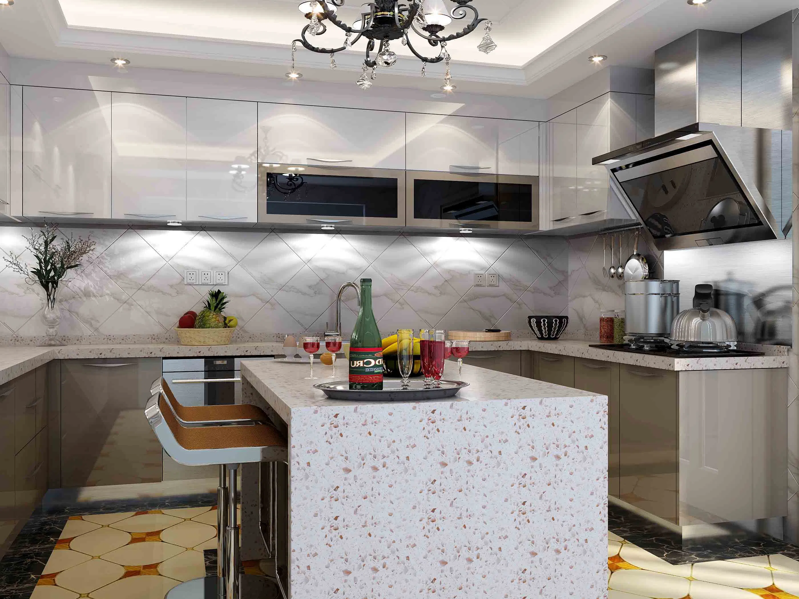 Muebles de cocina de acero inoxidable a prueba de agua para Island City (BR-SS004)
