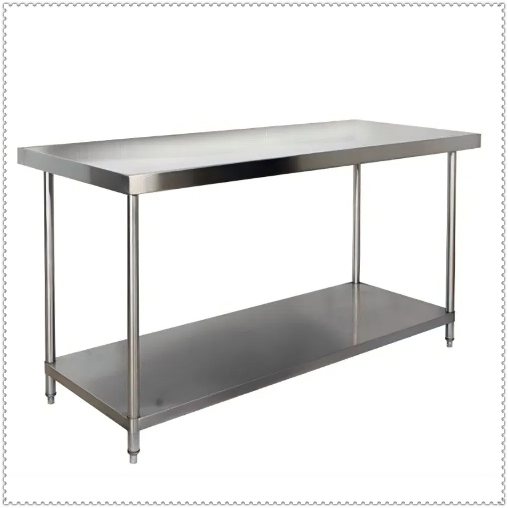 Mesa de Preparación 2000X800mm Estación de Trabajo de Acero Inoxidable para Cocina de Panadería