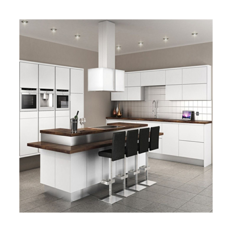 Gabinetes de cocina Prima Factory Direct, modernos, con puertas más favorables, acero inoxidable