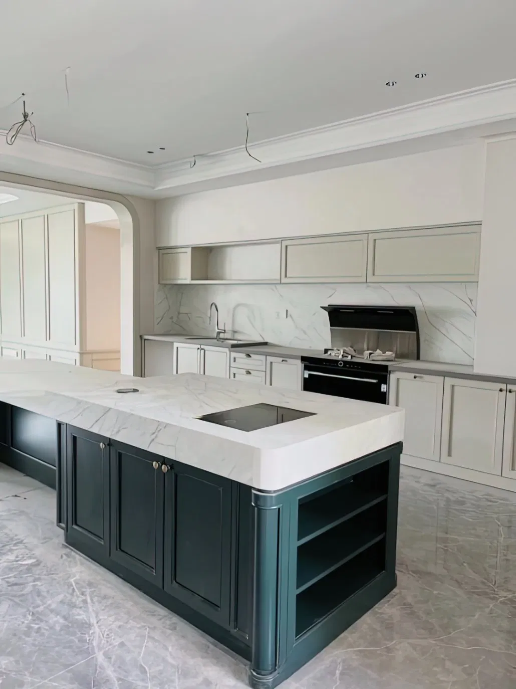 Conjunto de Gabinetes de Cocina Moderna Completo con Diseño Clásico de Shaker