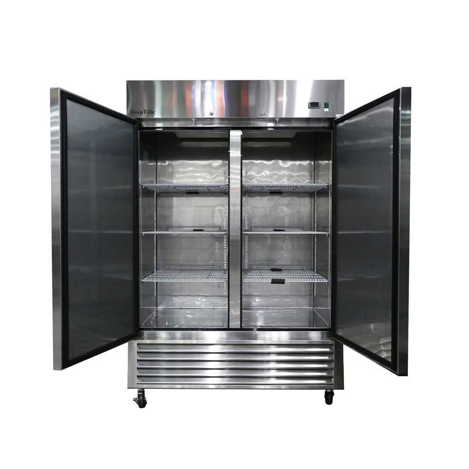 Exhibidor refrigerado de alimentos de bajo mantenimiento y conveniente para operaciones ocupadas, armario vertical de acero inoxidable