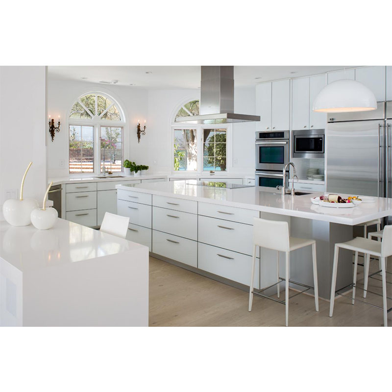 Muebles de cocina de madera maciza de cerezo en estilo clásico de alta gama con precio bajo