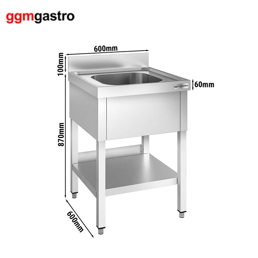 Gabinete de Cocina de Acero Inoxidable Carrito Personalizado Moderno de Cocina Interior Base de Fregadero de Acero Inoxidable (Stk66bm1)