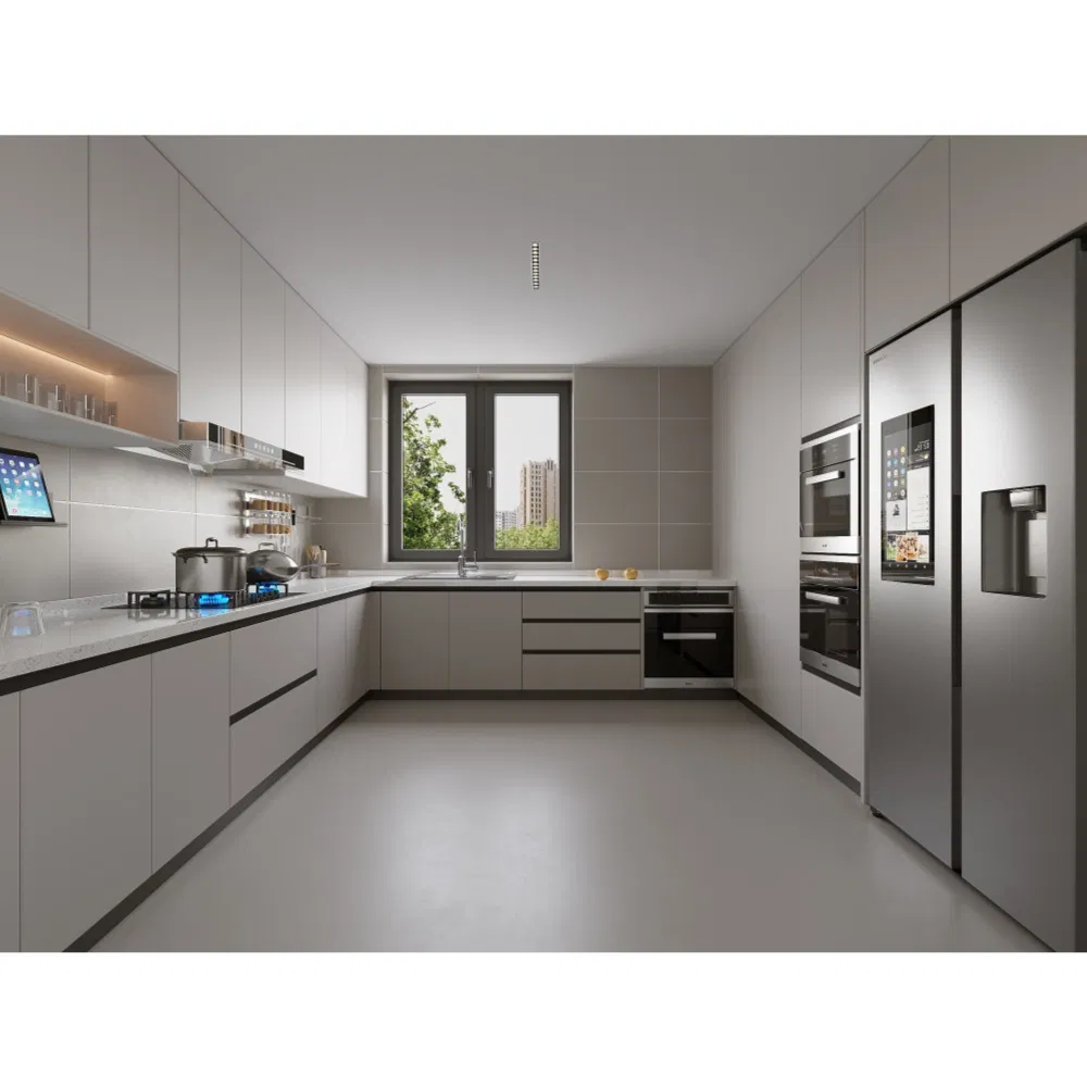 Gabinetes de cocina de acero inoxidable Swete con armario alto