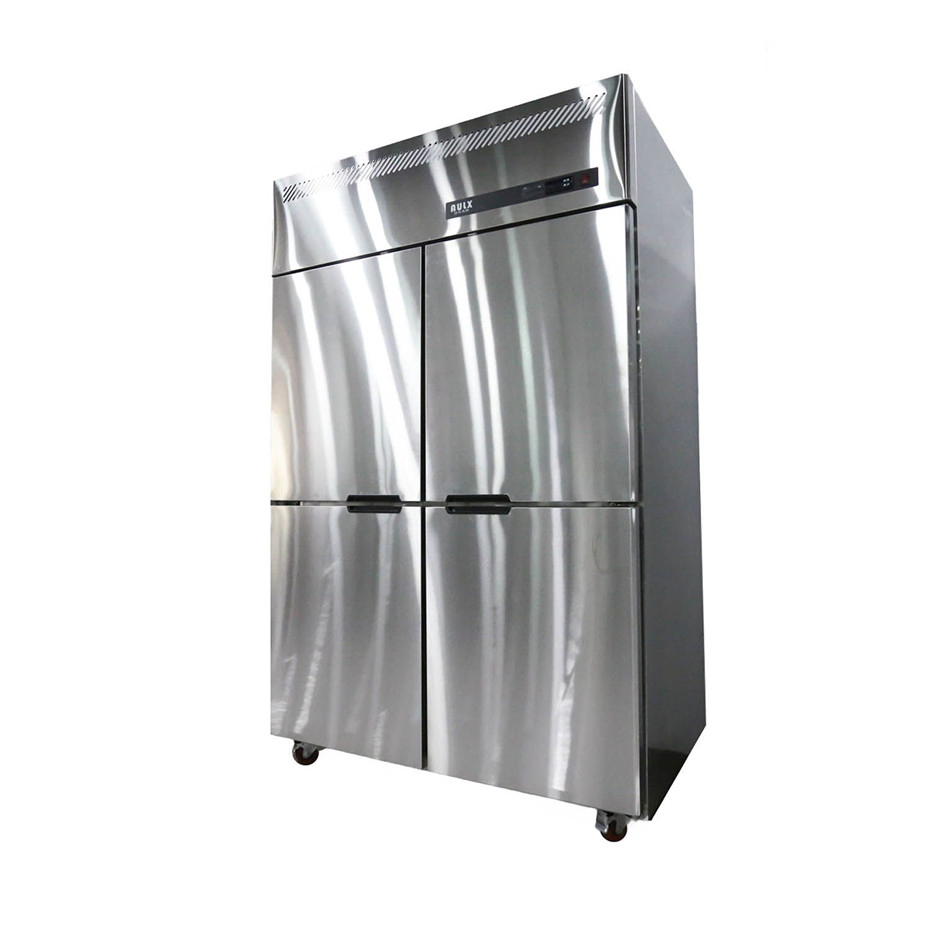 Vitrina refrigerada de acero inoxidable para cocina comercial, armario vertical de acero inoxidable