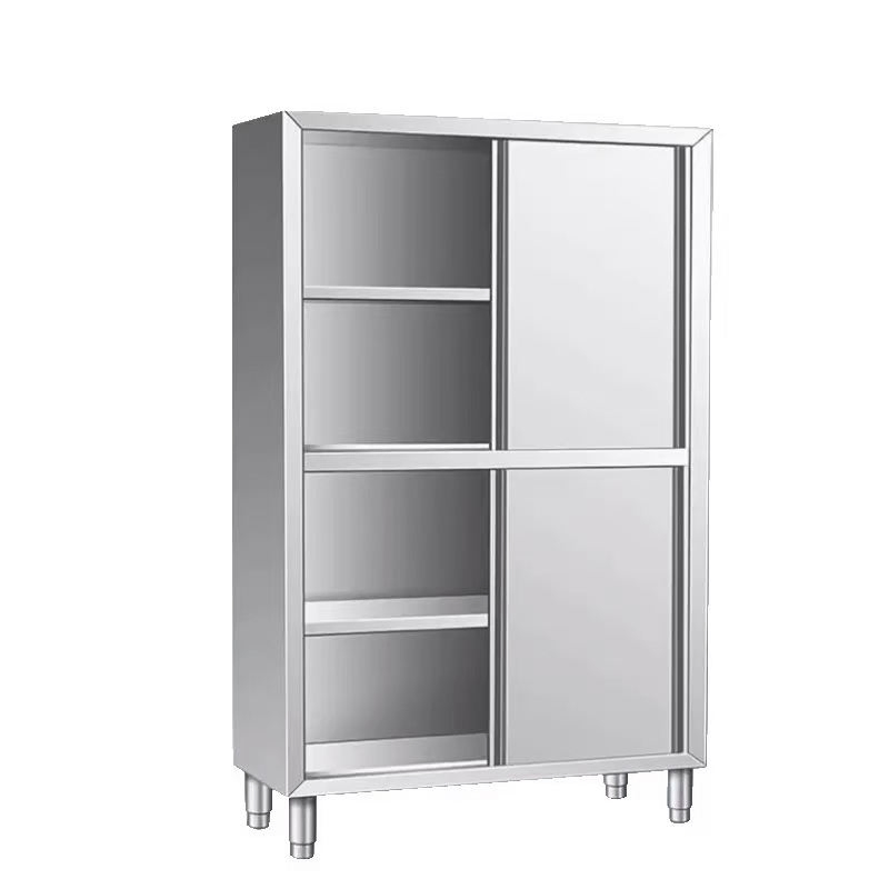 304 Acero Inoxidable 4-Door Tazón Muebles de Almacenamiento Gabinete de Acero Inoxidable Gabinete de Despensa
