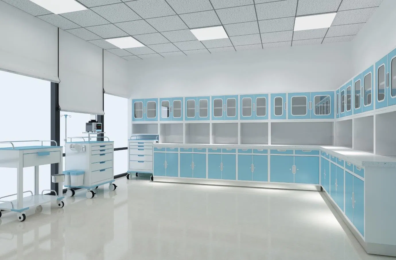 Gabinete de acero inoxidable hospitalario