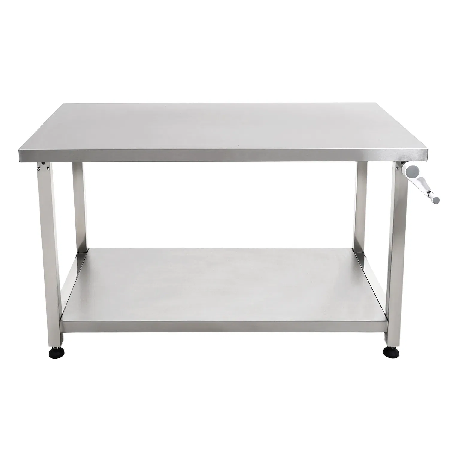 Estación de trabajo ajustable de acero inoxidable ergonómica con elevación manual