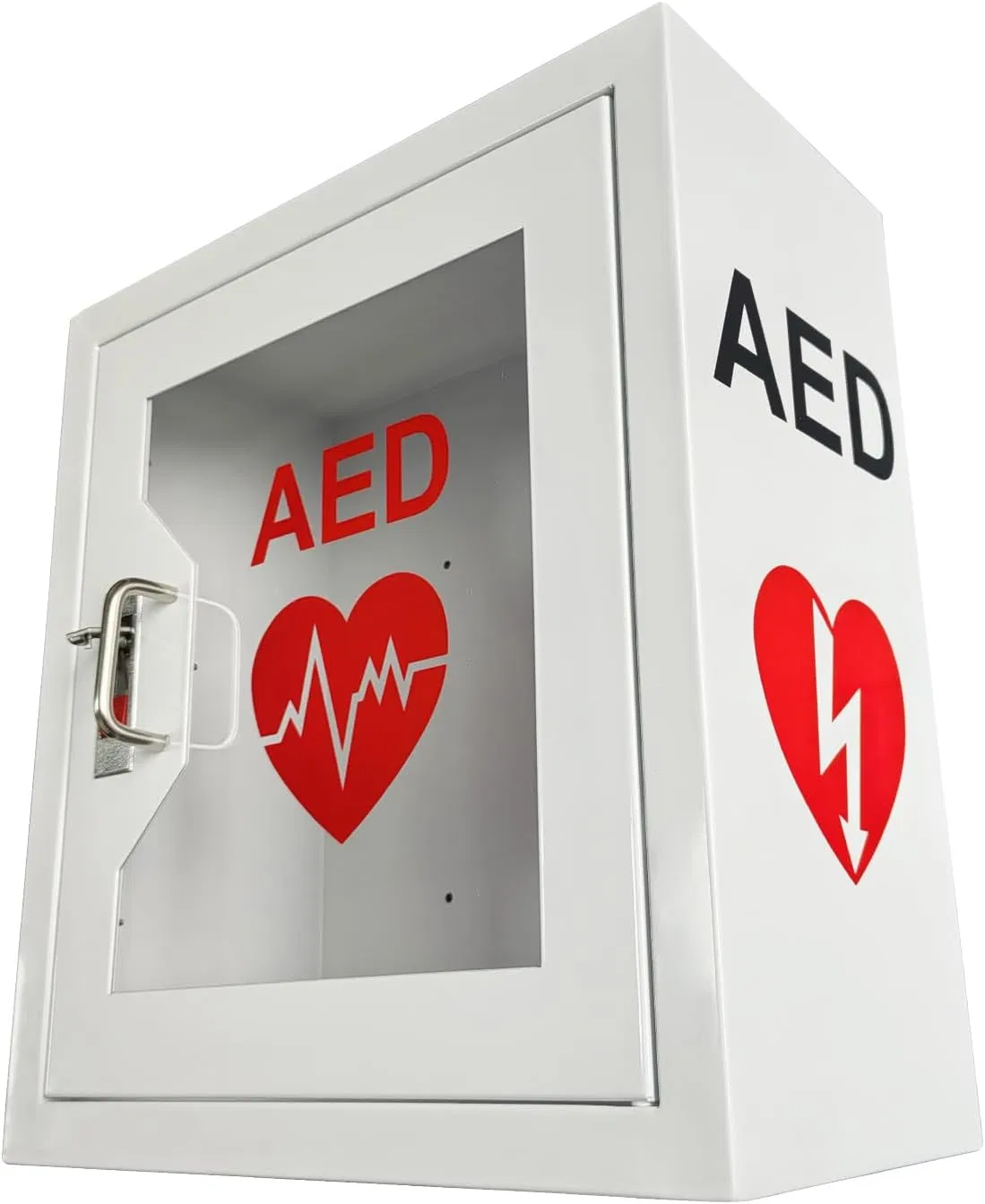 Acero Inoxidable, Policarbonato, NEMA 4X, Acero Pintado en Polvo, Montaje en Pared, Montaje en Pedestal Alarma de Audio, Gabinete de AED a Prueba de Vándalos con Cerradura de Romper Cristal