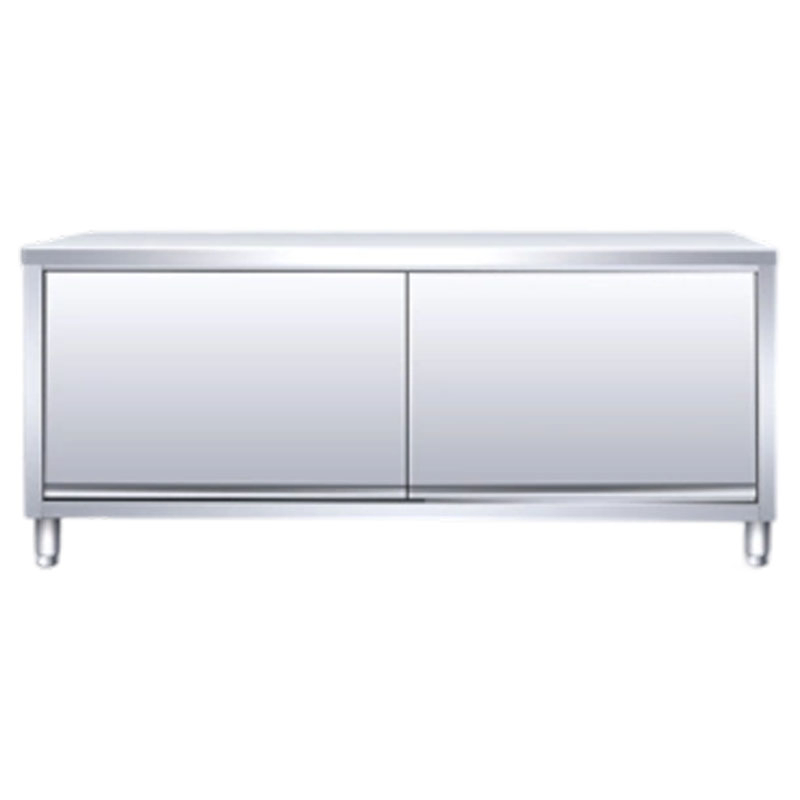 Gabinete de Almacenamiento de Cocina Moderna de Acero Inoxidable Personalizable con Mesa de Pantry de Metal