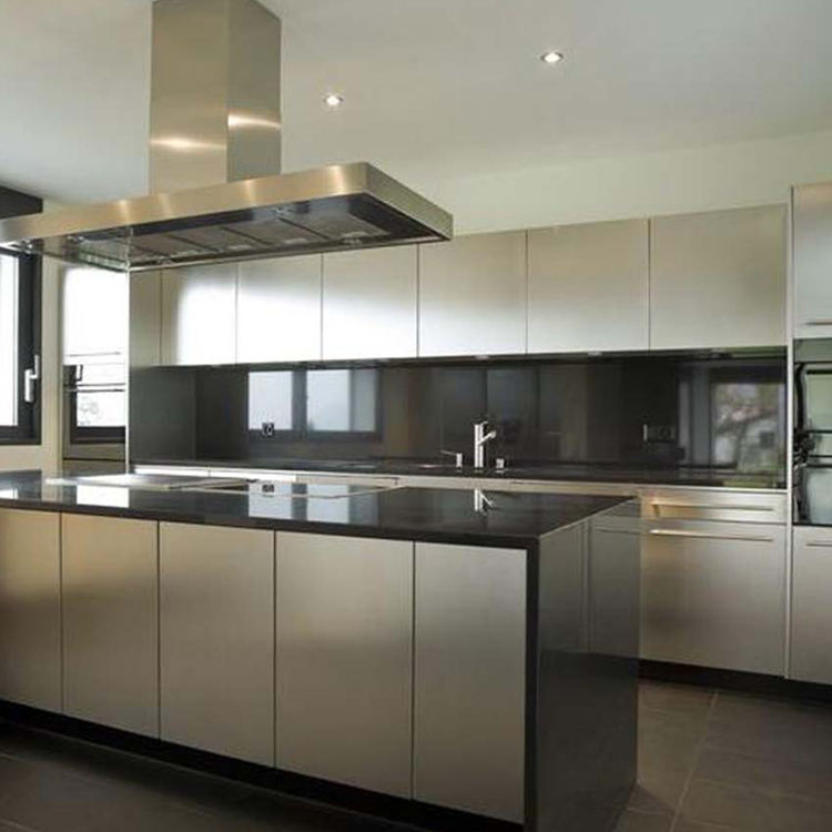 Nuevo Armario de Cocina Modular de Acero Inoxidable Profesional y Moderno