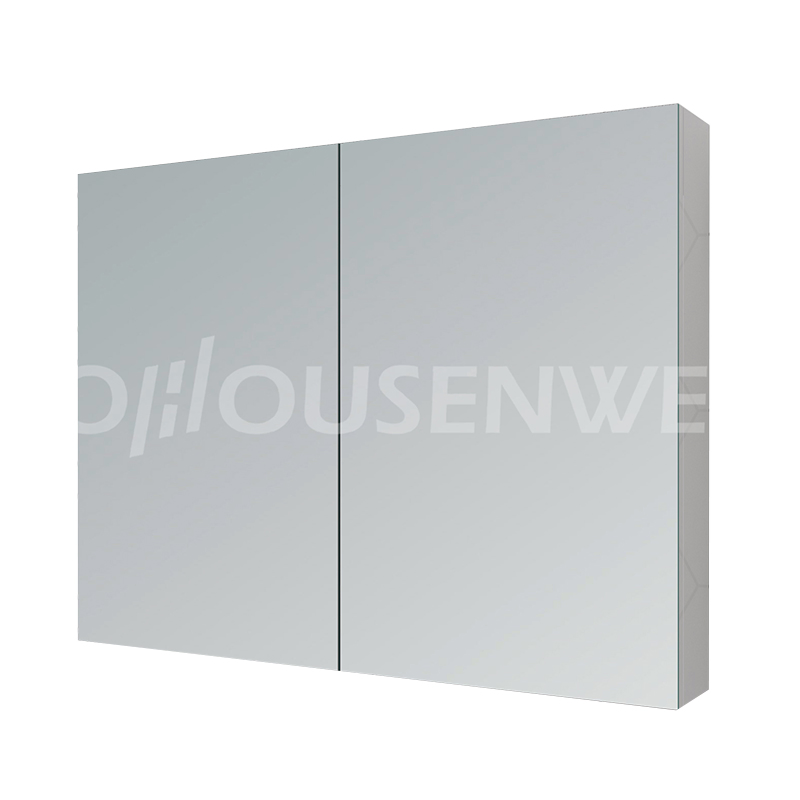 Mueble de baño armario montado en la pared espejo de baño de acero inoxidable