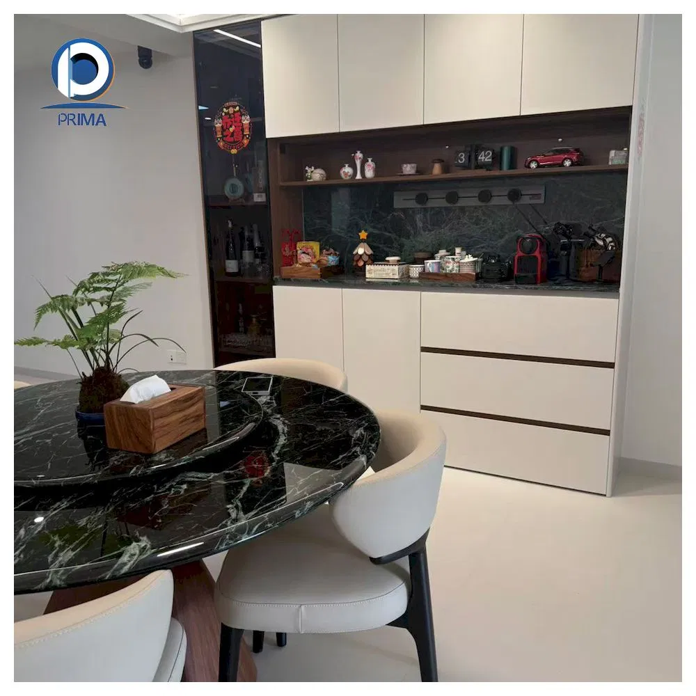 Gabinete de cocina de acero inoxidable personalizado de alta calidad con diseño modular moderno para cocinas de lujo