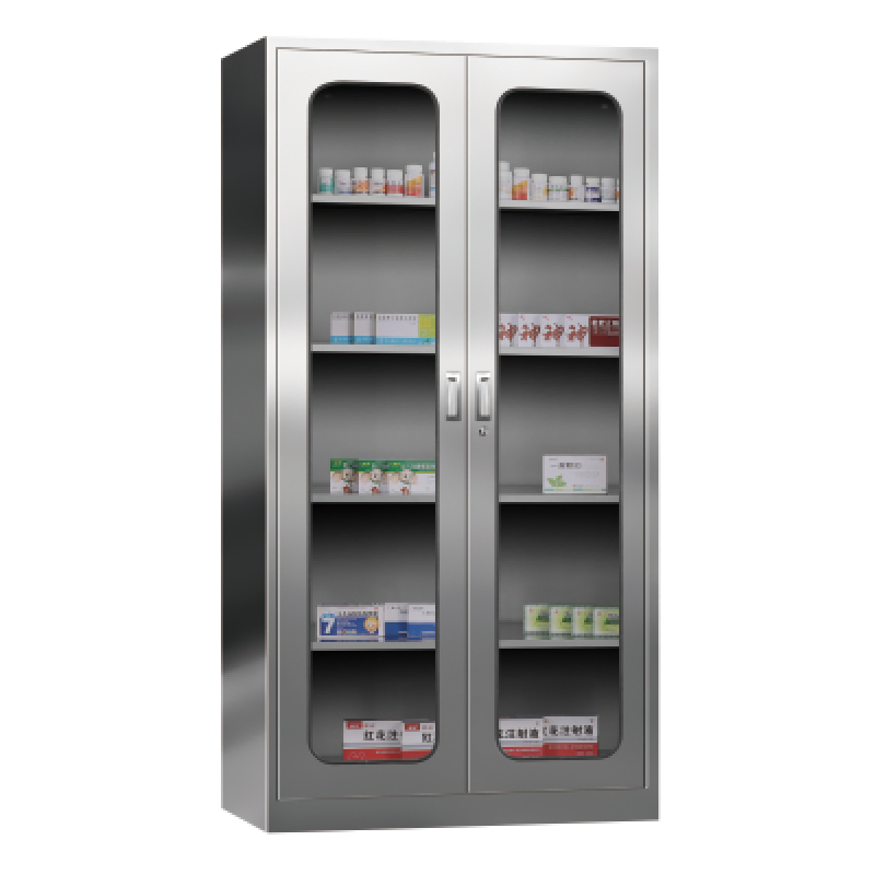 Gabinete de acero inoxidable de almacenamiento alto premium, mueble médico, mobiliario hospitalario
