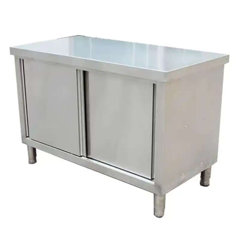 Gabinete de cocina modular moderno de acero inoxidable montado en la pared personalizado al por mayor 304