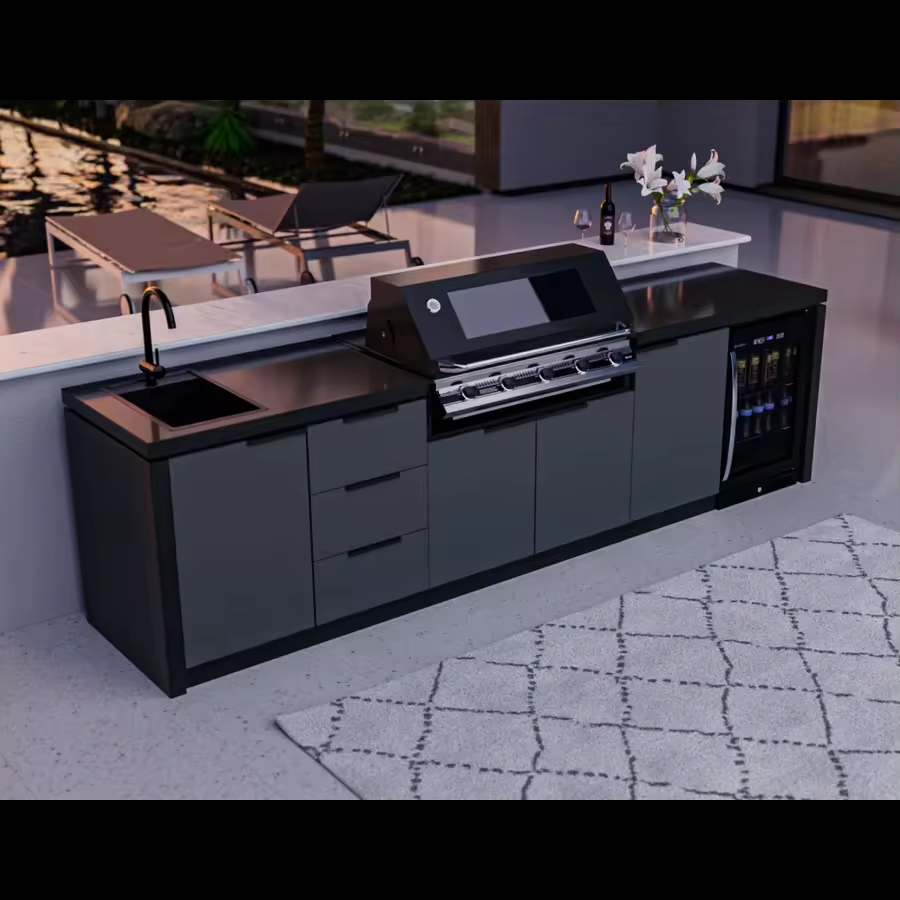 Gabinete de Cocina Modular de Acero Inoxidable Personalizado y Duradero para Exterior 304