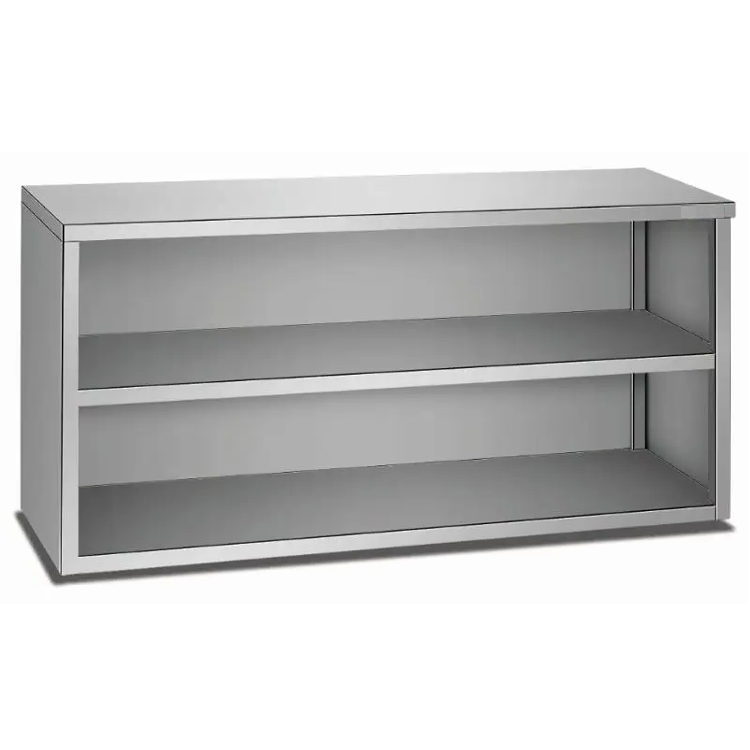 Armario de cocina de acero inoxidable con puerta deslizante hacia arriba, armario de pared, almacenamiento, armario colgante