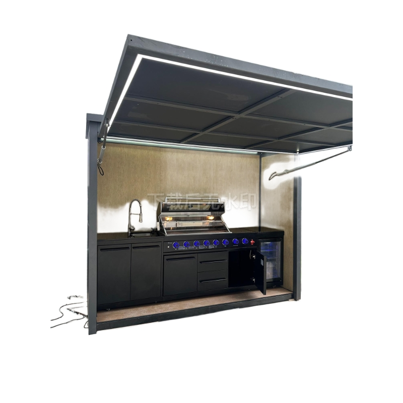 Heavy Duty Commercial Outdoor Kitchen Cabinets|Thickened Stainless Steel with Reinforced Structure|Suitable for Dining Room or Clubhouse