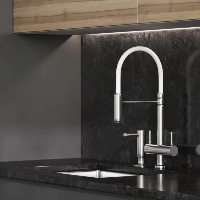Conjuntos completos de gabinetes de cocina modernos de acero inoxidable y madera, muebles de cocina para restaurantes