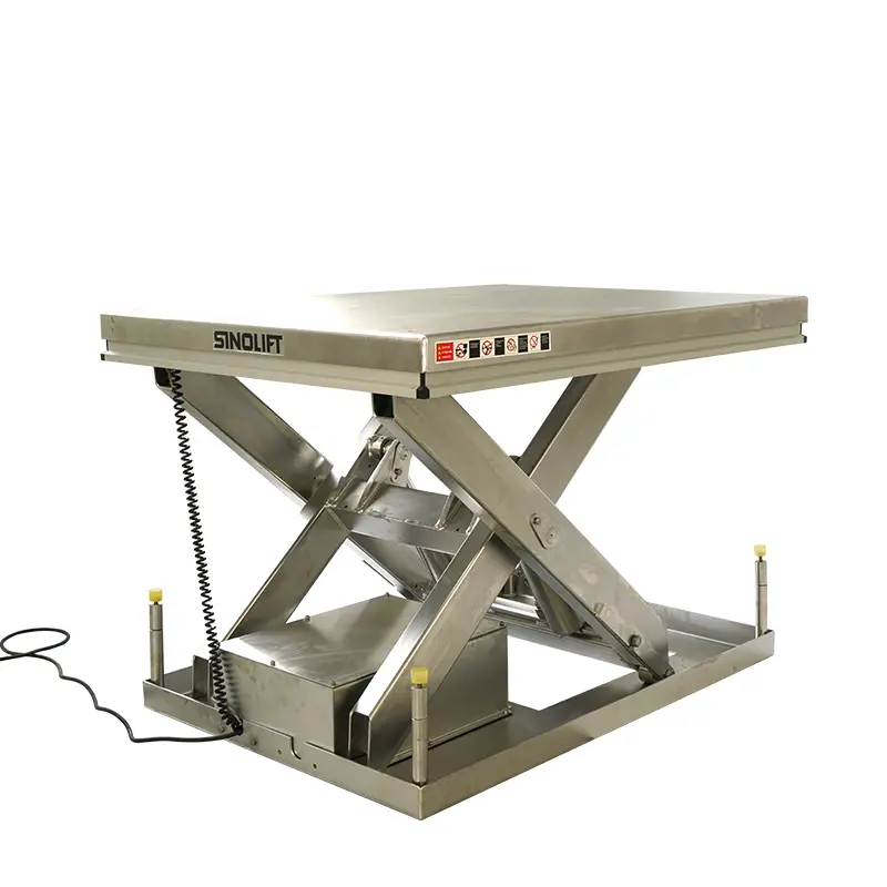 Wholesale Sinolift 304 stainless steel electric fixed scissor lift table Factory, Factories