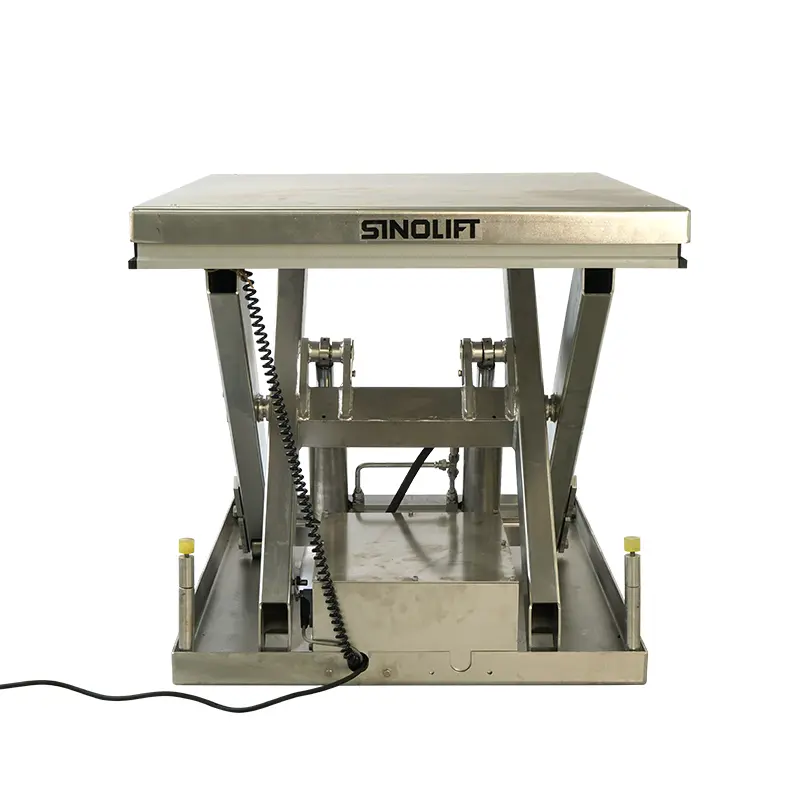Wholesale Sinolift 304 stainless steel electric fixed scissor lift table Factory, Factories