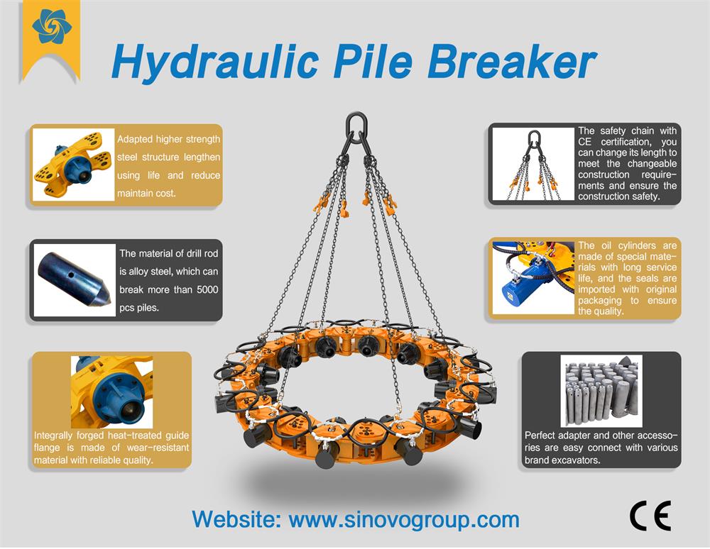 Finished cut concrete pile head