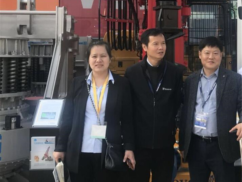 SINOVO exhibition booth at international construction machinery trade show