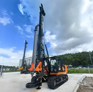 TR60 Rotary Drilling Rig with self-erecting hydraulic loading back technology