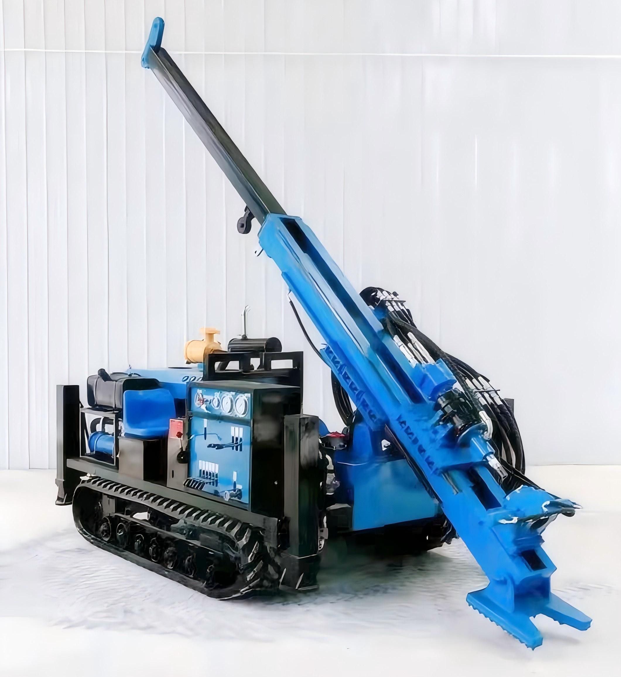 Tracked fully hydraulic drilling rig