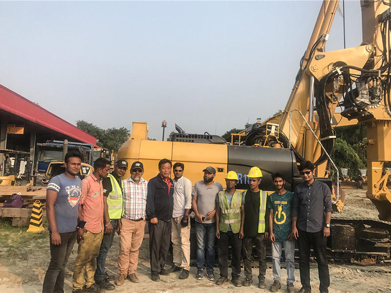 TR180F rotary drilling rig on foundation piling project in Bangladesh