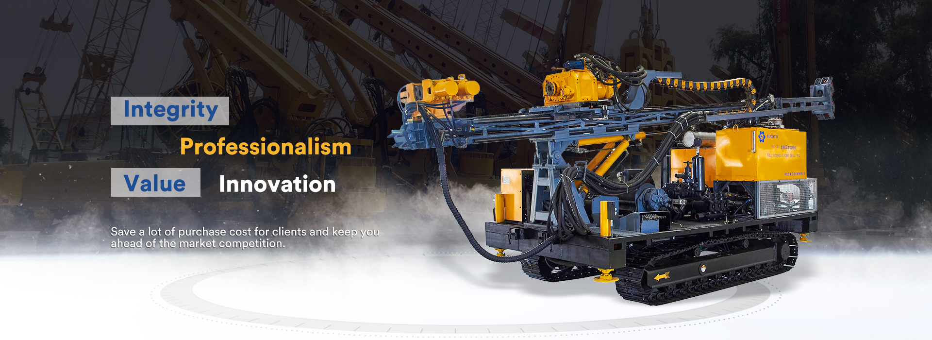 SINOVO heavy construction equipment on global project site