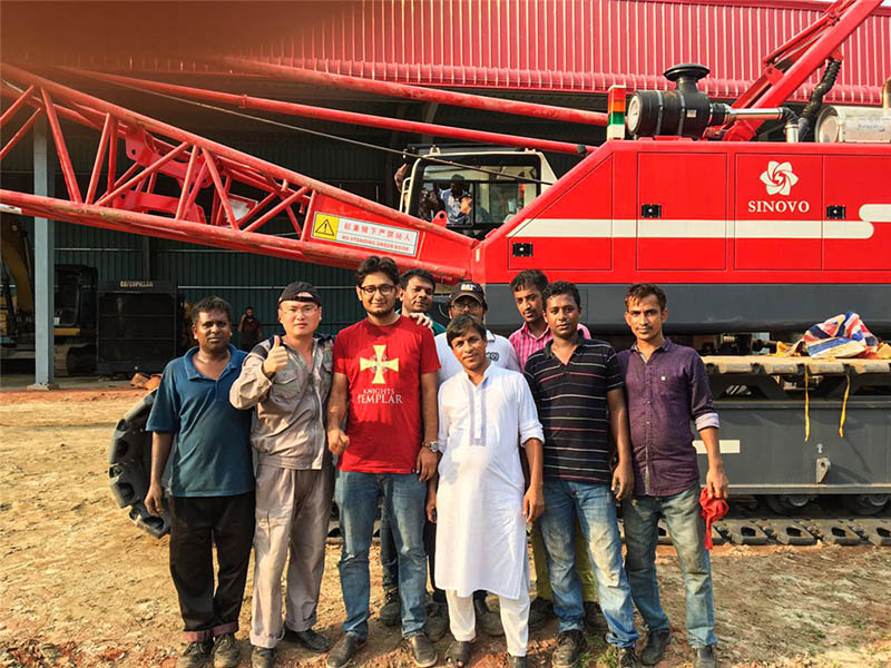 Sinovo crawler crane deployed on infrastructure project in Bangladesh