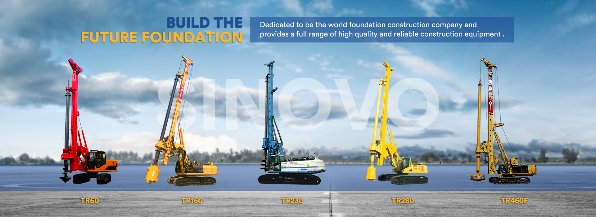 SINOVO Rotary Drilling Rig in operation at construction site