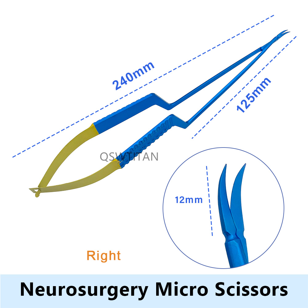 Neurosurgery Micro Scissors Shark Blade Autoclavable Microsurgical Scissors Neuromicrosurgical Instruments