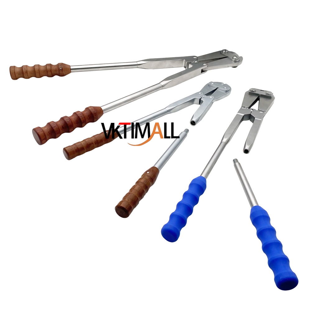 Stainless Steel Large Wire Cutting Plier Kirschner Pin Cutter Wooden Handle Orthopedic Surgery Instrument