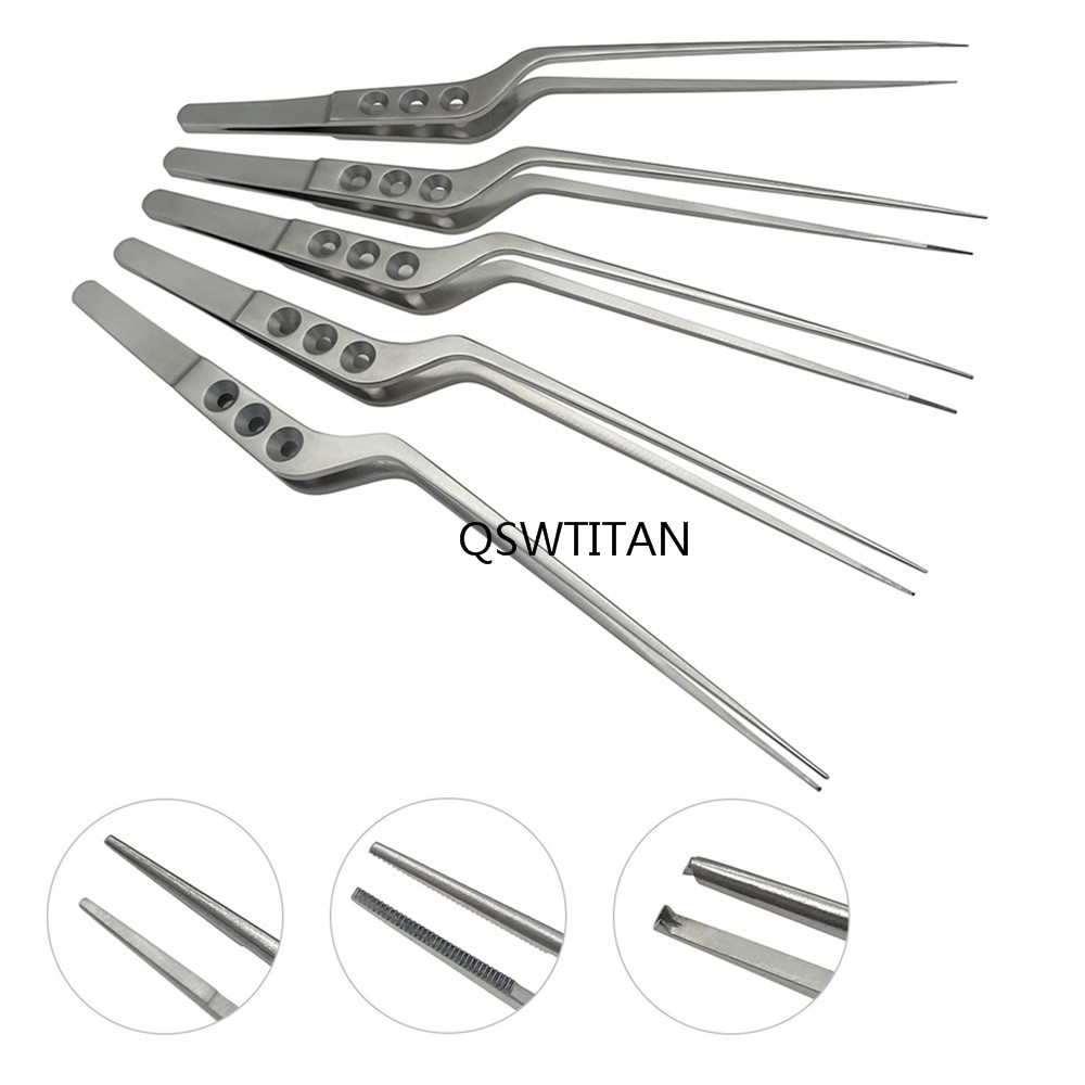 Stainless Steel Micro Bayonet Forceps Tissue Forceps Dissecting Forceps for Neuro Surgical Instruments Z Type