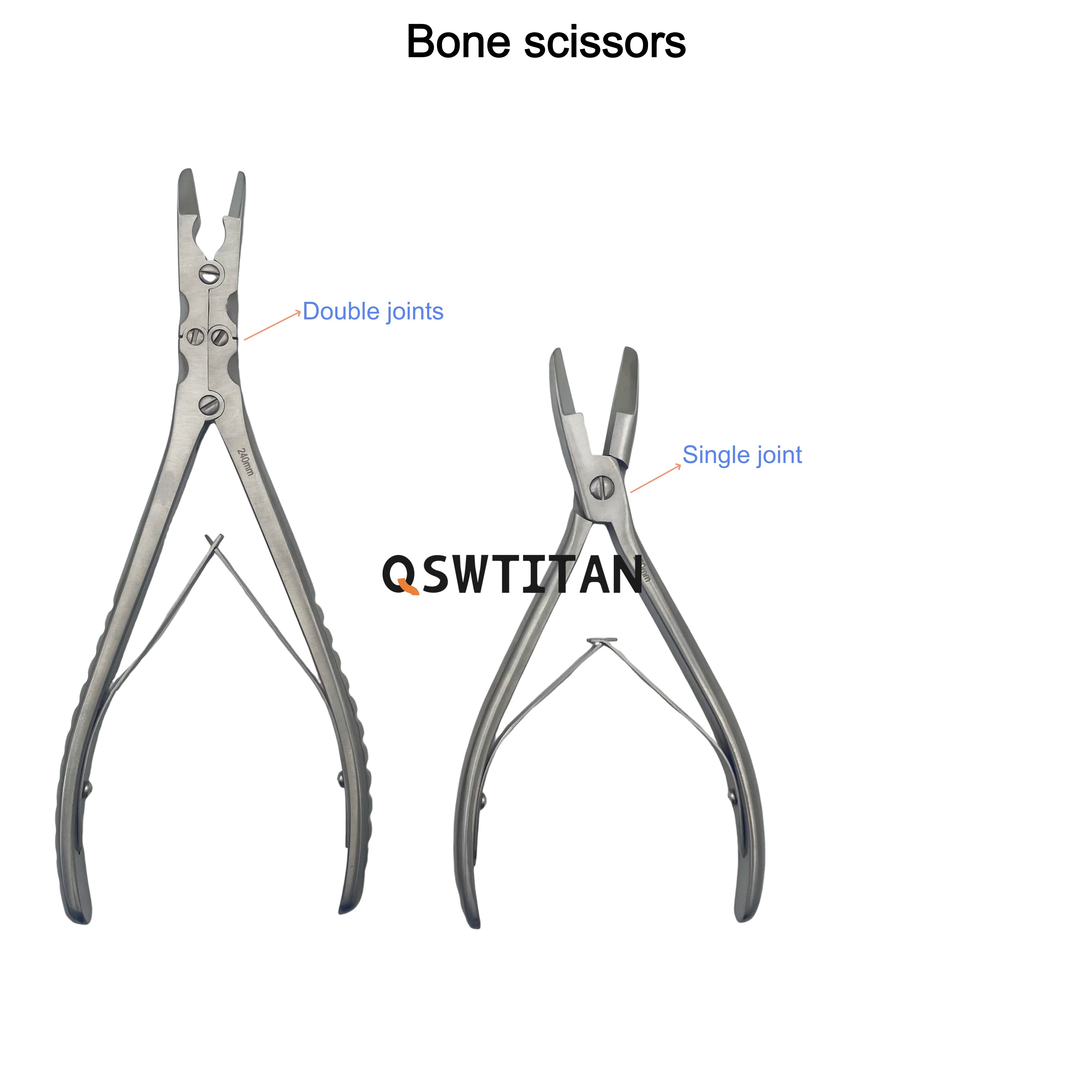 Orthopedic Instruments Double(Single) Action Bone Rongeurs Scissos Stainless Steel Surgery Instruments