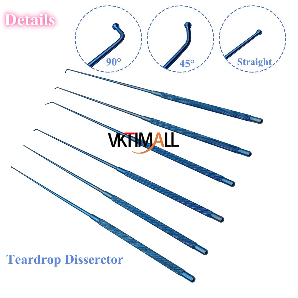 QSWTITAN Micro Spatula Dissectors Titanium Micro Curette Micro Nerve Hook Vessel Hook Surgery Instruments Autoclaveable