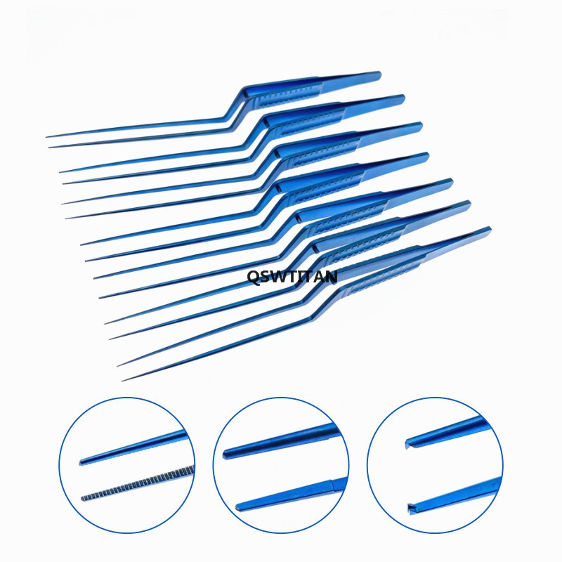 Micro Forceps Tumors Teethed Serrated Forceps for Grasping Tissue Titanium Neurosurgery Instruments