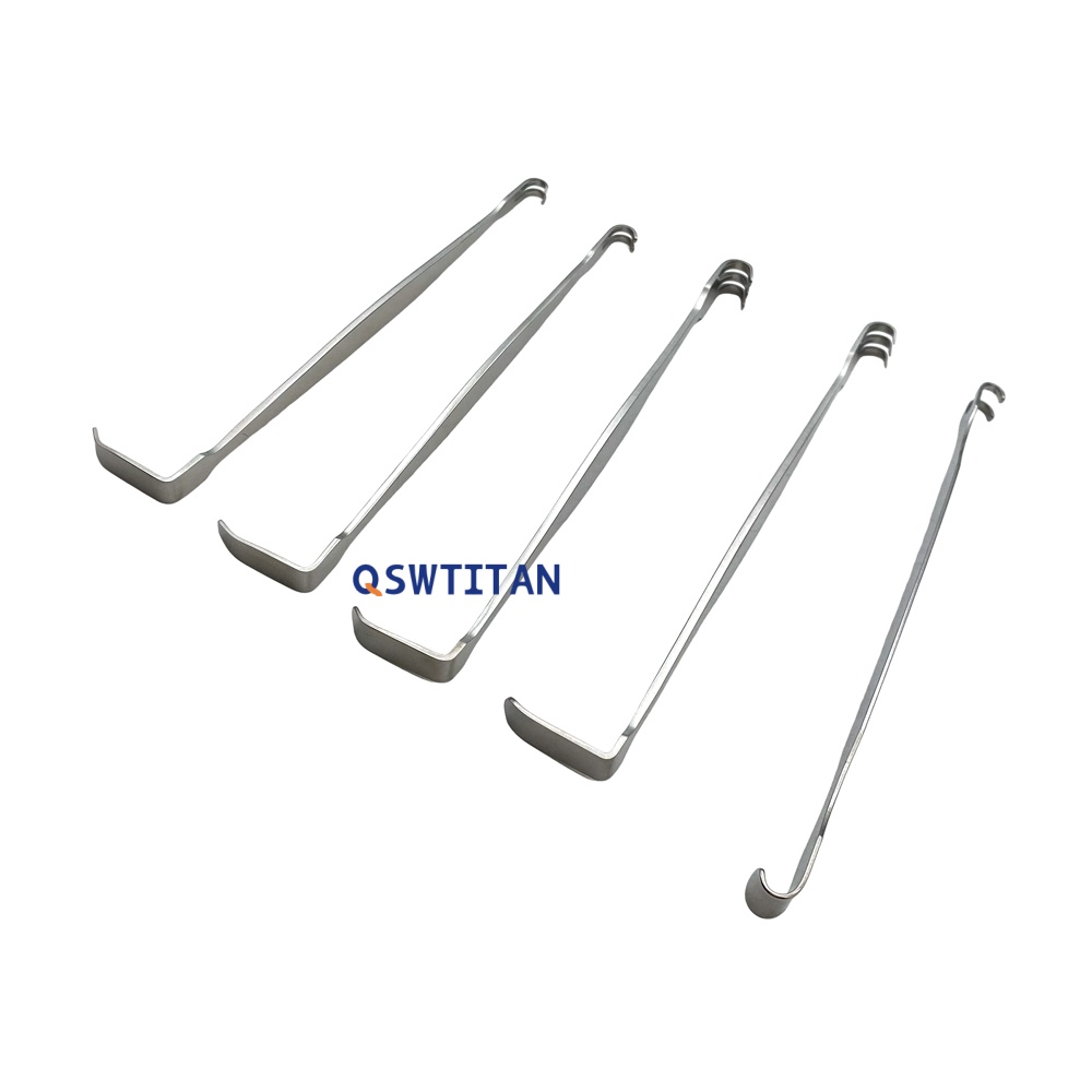 Stainless Steel Skin Retractor Sharp Blunt Tip Pulling Hook Double-Ended Surgery Instrument