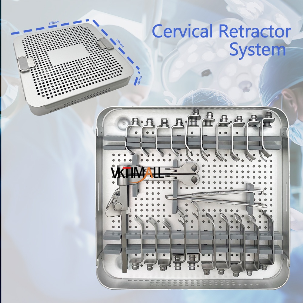 Orthopedic Surgery Cervical Retractor System Stainless Steel Spine Distraction Set Autoclaveable