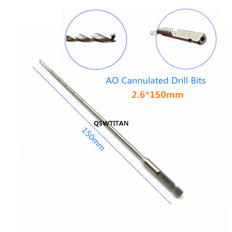 1pcs Stainless Steel AO Cannulated Drill Bits Hollow Drill Bits Autoclavable Orthopedic Instrument