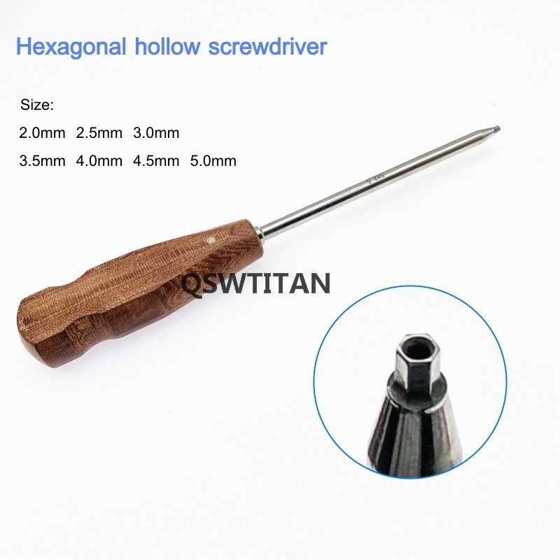 Hollow Cannulated Bone Screw Driver Hex Screwdriver Veterinary Orthopedics Instrument
