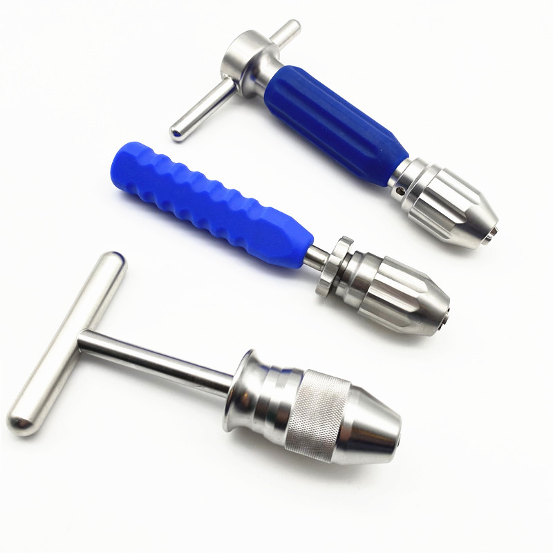 Universal Hand Drill Chuck Handle for Intramedullary Pin Insertion Intramedullary Pin Self-locking Device Veterinary Instrument