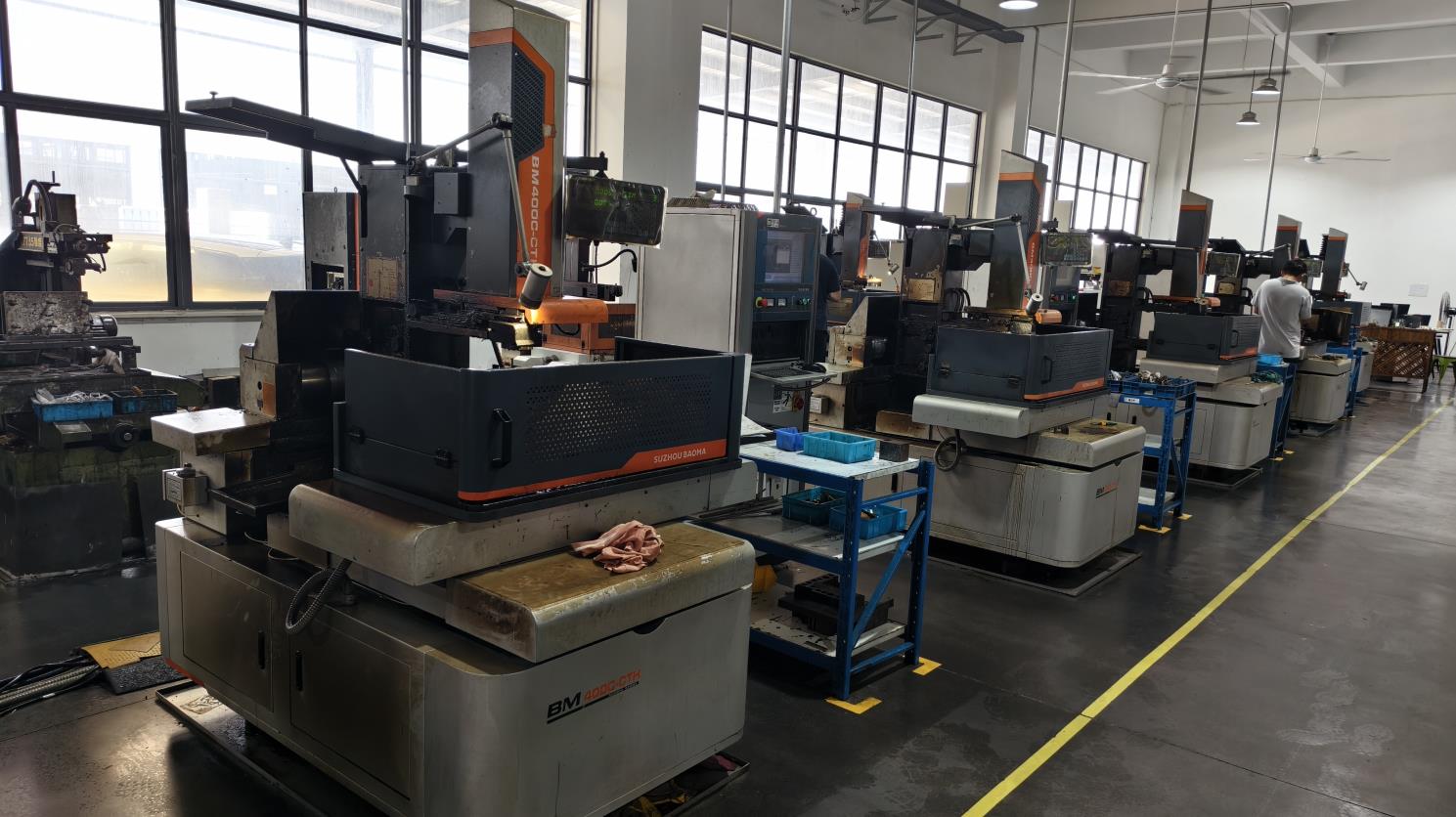 Technical stitching operator sewing customized components