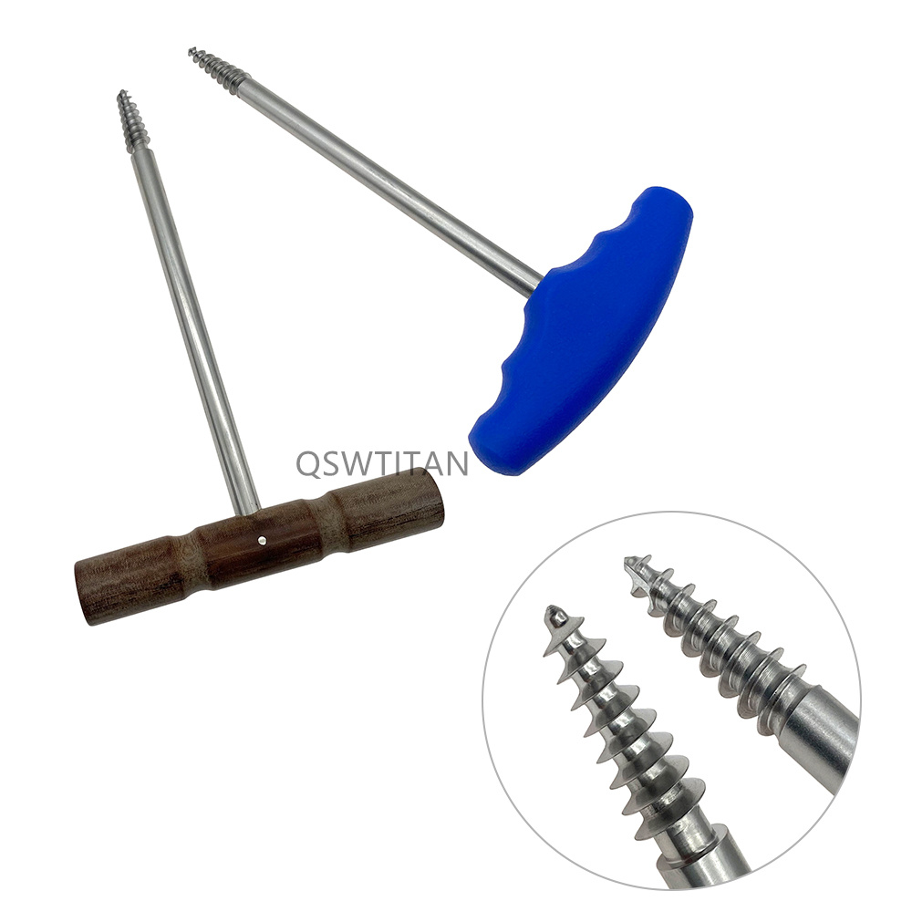 Orthopedic Hip Extractor Femoral Head Extractor T Handle Acetabulum Femur Hip Joint Replacement Instrument