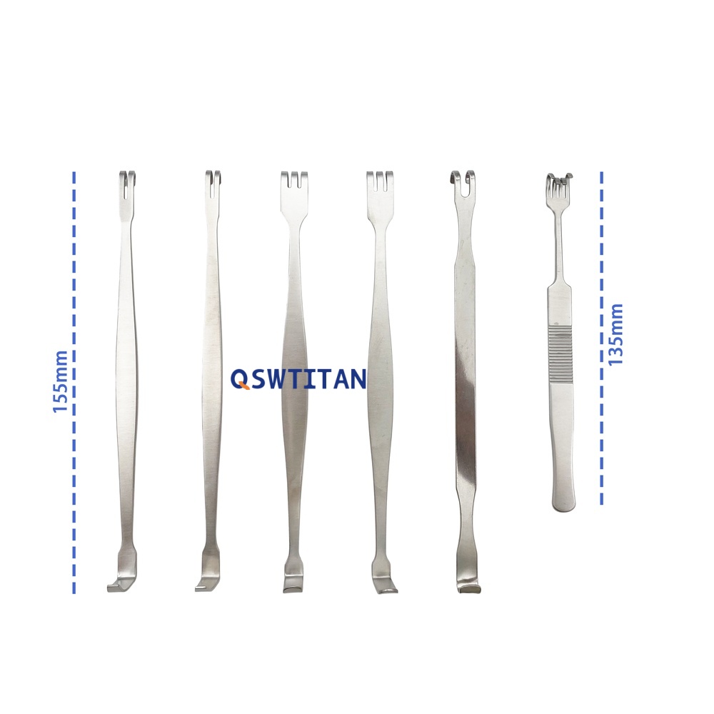 Stainless Steel Skin Retractor Sharp Blunt Tip Pulling Hook Double-Ended Surgery Instrument