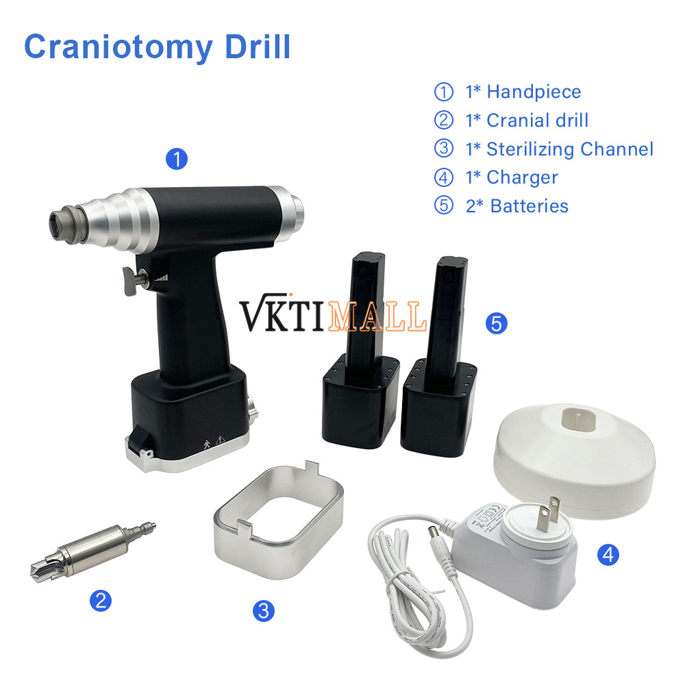 Orthopedic Cranial Drill Mill System Neurosurgery Grinding Drill Electric Skull Miller Veterinary Orthopedic Surgical Instrument